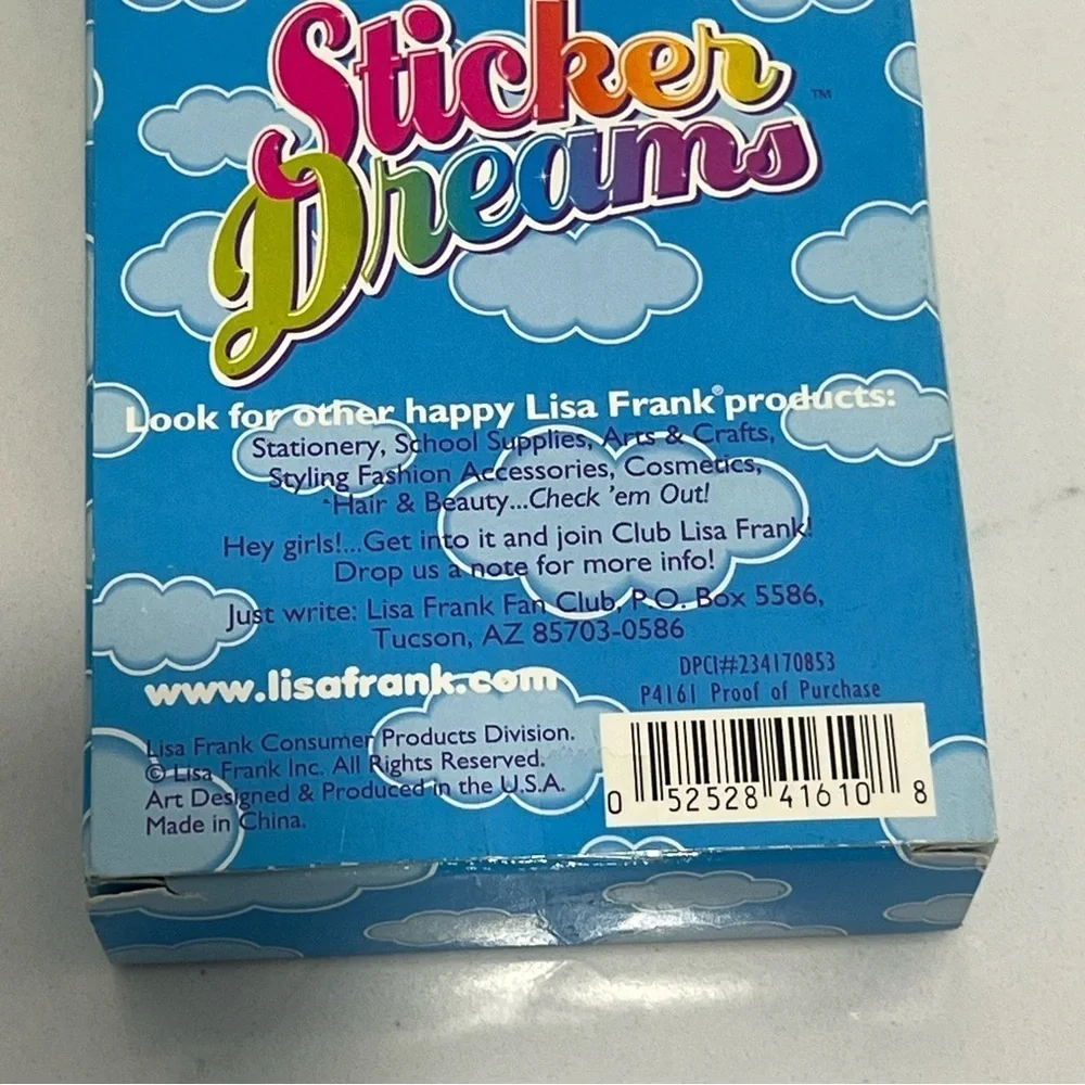Vintage Lisa Frank Sticker Dreams Stickers New In Box